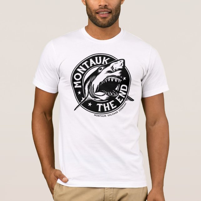 Mens Montauk Salvage Company Haifisch-T - Shirt (Vorderseite)