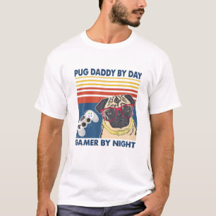 Mens Mops Daddy by Day Funny Dog Lover Vatertag T-Shirt