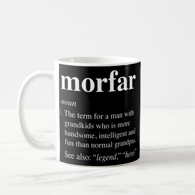 Mens Morfar Definition Funny Noun Grandpa definier Kaffeetasse (Links)