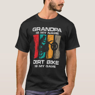 Mens Motocross Opa ist mein Name Dirt Bike ist mei T-Shirt