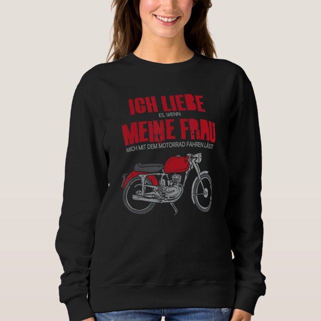 Mens Motorcycle driving men funny gift for bikers Sweatshirt (Vorderseite)