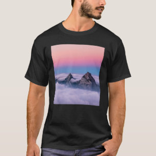 Mens Mountain Landschaft Berge Wolken T-Shirt
