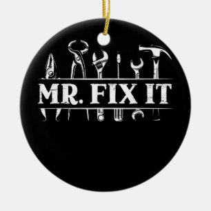 Mens Mr Fix Es für einen Handyman Handyman Handwe Keramik Ornament