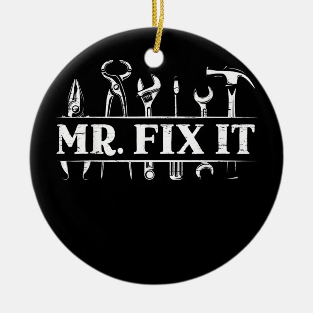 Mens Mr Fix Es für einen Handyman Handyman Handwer Keramik Ornament (Vorne)
