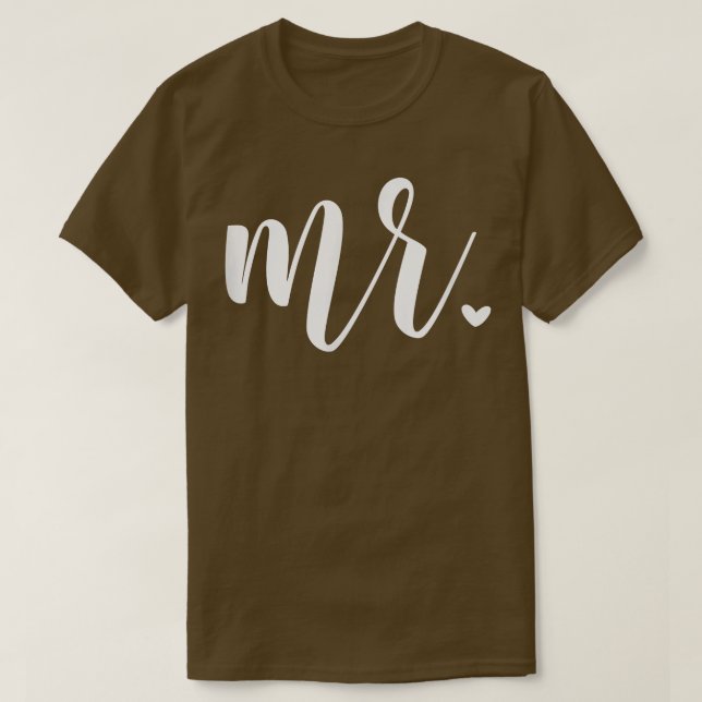 Mens Mr Wedding New Husband Honeymoon Matchin T-Shirt (Design vorne)