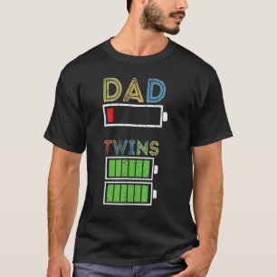 Mens Müred Vater Low battery Twins Full Charge T-Shirt