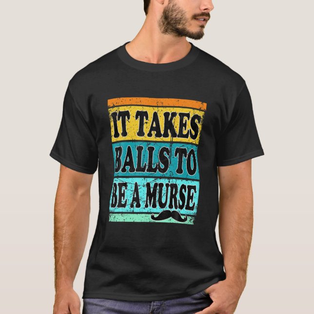 Mens Murse Male Nurse Ts for Men RN Funny Nurse T-Shirt (Vorderseite)