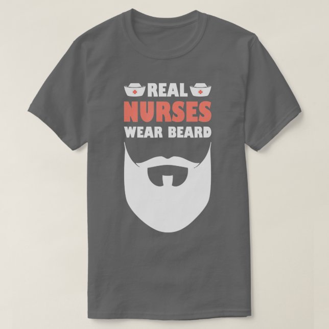 Mens Murse Real Nurses Wear Beard T-Shirt (Design vorne)