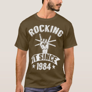 Mens Music Rock Band Drummer Geboren 1984 T-Shirt