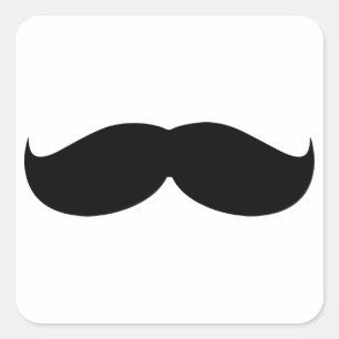 Mens Mustache Quadratischer Aufkleber