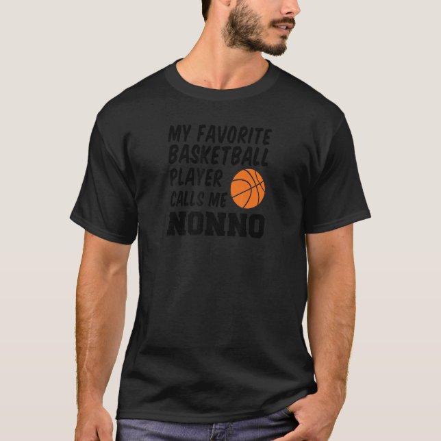 Mens My Favorite Basketball Player Calls Me Nonno  T-Shirt (Vorderseite)