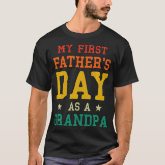 Mens My First Vathers Day als Opa Est 2021 Fi T-Shirt