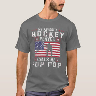 Mens My Lieblings-Hockey-Spieler nennt mich Pop Po T-Shirt