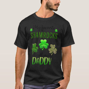 Mens My Lieblings-Kleeblätter nennen mich Daddy St T-Shirt