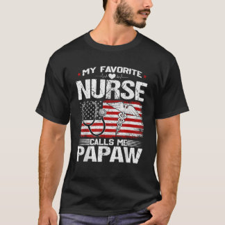 Mens My Lieblings-Krankenschwester nennt mich Papa T-Shirt