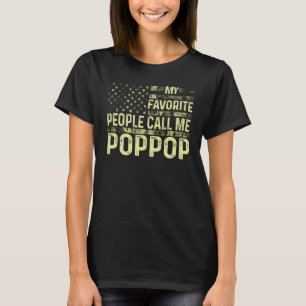 Mens My Lieblings-Leute nennen mich Poppop Usa Pat T-Shirt