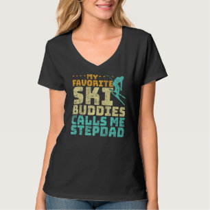 Mens My Lieblings Ski Buddies nennt mich Stepdad S T-Shirt