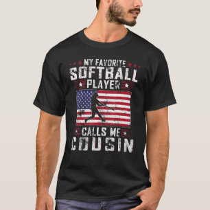 Mens My Lieblings-Softball-Player nennt mich Cousi T-Shirt