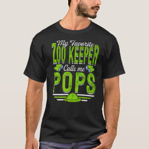 Mens My Lieblings Zoo Keeper nennt mich Pop Tiere T-Shirt