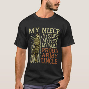 Mens My Niece My Soldier Held - Proud Army Onkel M T-Shirt
