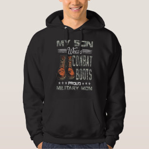 Mens my Son Wears Kampfstiefel Proud militärische  Hoodie