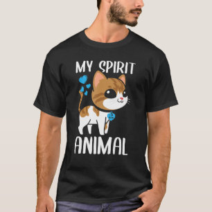 Mens My Spirit Animal Cat I Liebe Vater Herzchen V T-Shirt