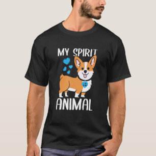 Mens My Spirit Animal Corgi Hund I Liebe Vater Her T-Shirt