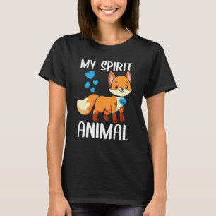 Mens My Spirit Animal Fox I Liebe Vater Herzchen V T-Shirt