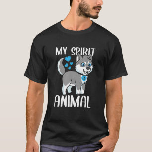 Mens My Spirit Animal Husky Hund I Liebe Vater Her T-Shirt