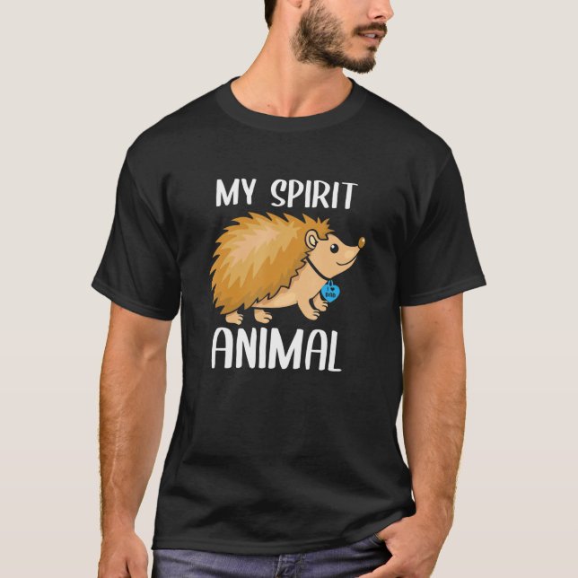 Mens My Spirit Animal Igel I Liebe Vater T-Shirt (Vorderseite)