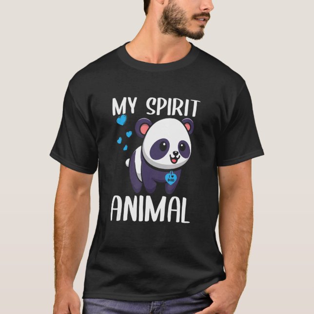 Mens My Spirit Animal Panda I Liebe Vater T-Shirt (Vorderseite)