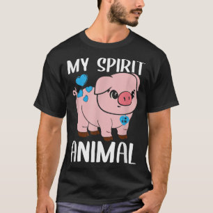 Mens My Spirit Animal Pig I Liebe Vater Herzchen V T-Shirt