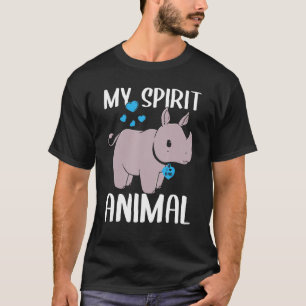 Mens My Spirit Animal Rhino I Liebe Vater T-Shirt