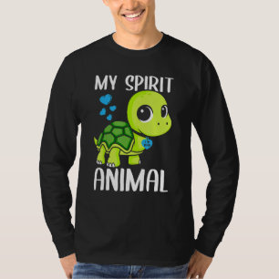 Mens My Spirit Animal Turtle I Liebe Vater Herzbla T-Shirt