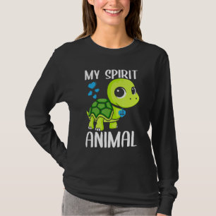Mens My Spirit Animal Turtle I Liebe Vater Herzbla T-Shirt