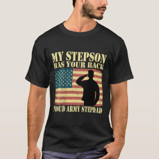 Mens My Stepson hat deinen Rücken - die stolze Arm T-Shirt