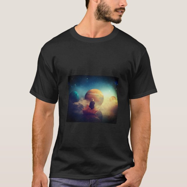 men's mystical child and planets t-shirt (Vorderseite)