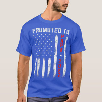 Mens nach Papa befördert, amerikanische Flaggensch T-Shirt