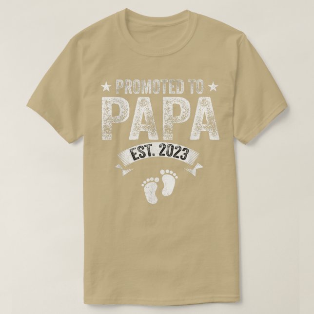 Mens nach Papa Est 2023 Gewitter neuer Großfath T-Shirt (Design vorne)
