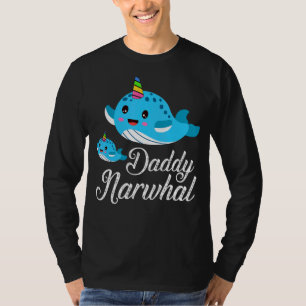 Mens Narwhal Vater Sea Animal Niedlich Daddy Narwh T-Shirt