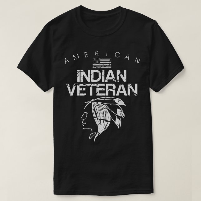 Mens Native American Veteran Shirts für Männer (Design vorne)