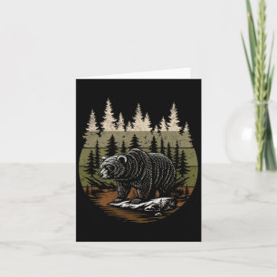 Mens Nature Graphic T-Shirts Bears Animal Wildlife Karte