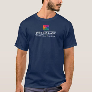 Mens Navy Blue TShirts Doppelseitige Logokombinati