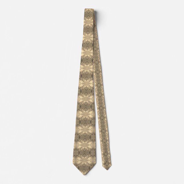 Mens Necktie Gold Gingko Blatt Krawatte (Vorderseite)