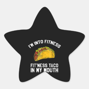 Mens Ness Faco Funny Mexican Gym Taco Stern-Aufkleber