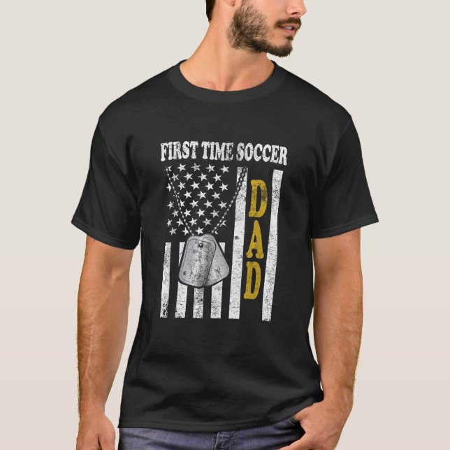 Mens neuer erster Vater für Fußball-Dadd T-Shirt (Vorderseite)