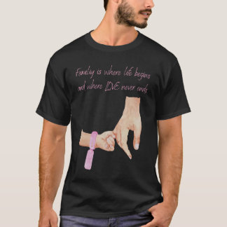 Mens neuer Papa eines Mädchens mit einem Baby F T-Shirt
