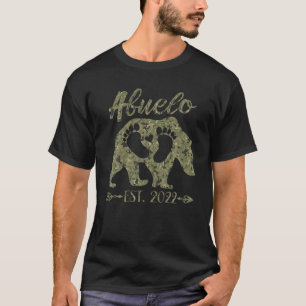 Mens New Abuelo Oma Bear Est 2022 Baby Announc T-Shirt