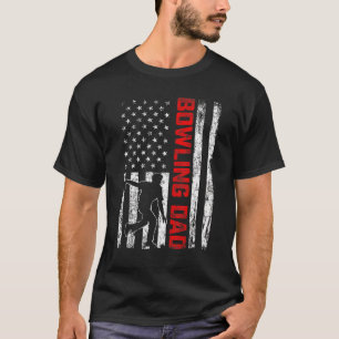 Mens New Dad erstes Mal Bowling Daddy Retro Americ T-Shirt