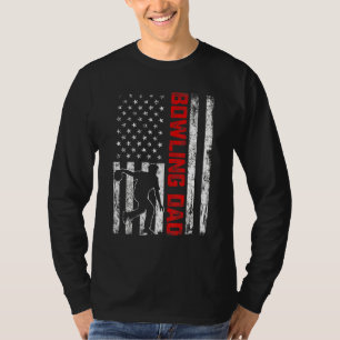 Mens New Dad erstes Mal Bowling Daddy Retro Americ T-Shirt